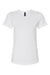 Gildan 65000L Womens Softstyle Short Sleeve Crewneck T-Shirt White Flat Front