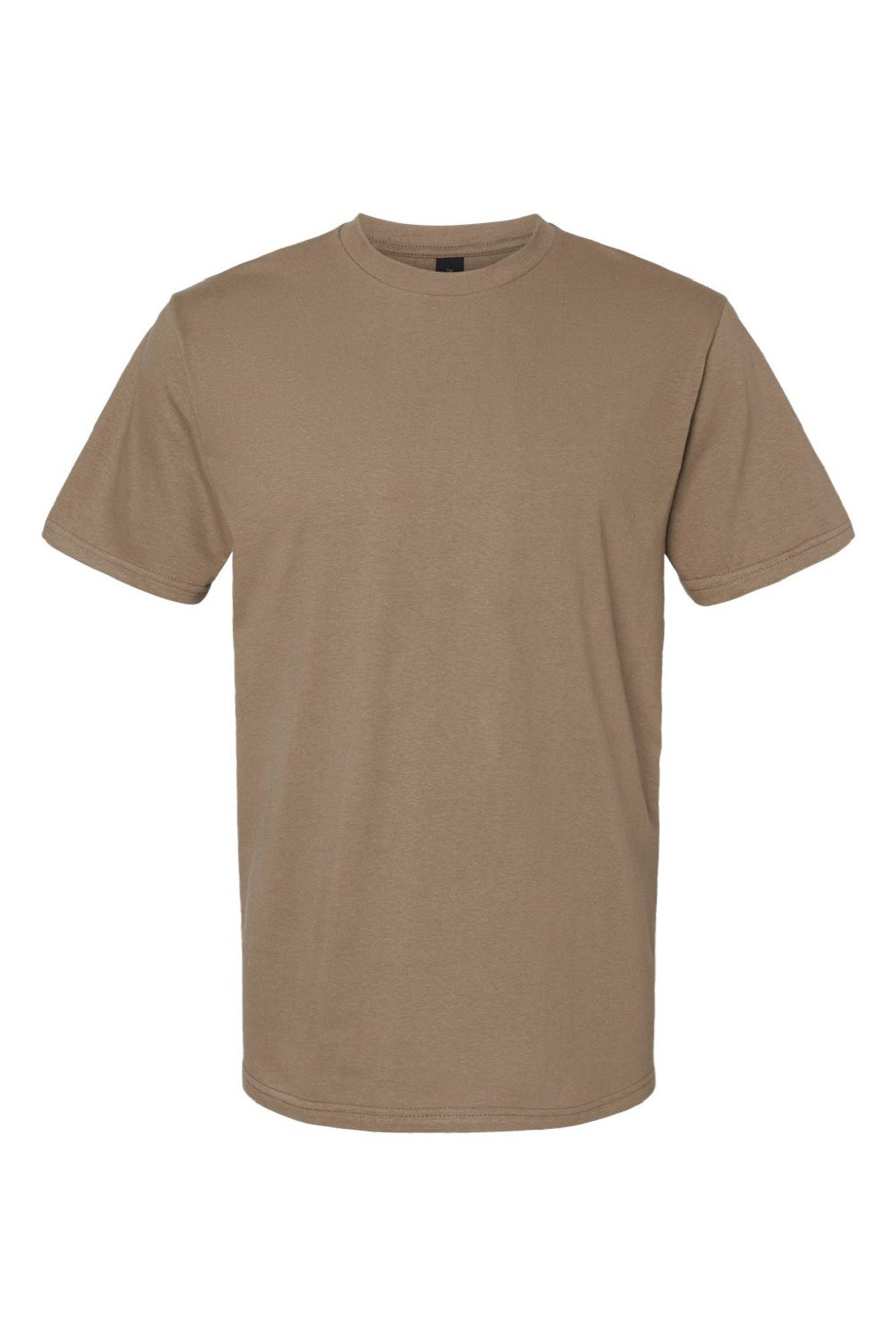 Gildan 65000 Mens Softstyle Short Sleeve Crewneck T-Shirt Savana Brown Flat Front