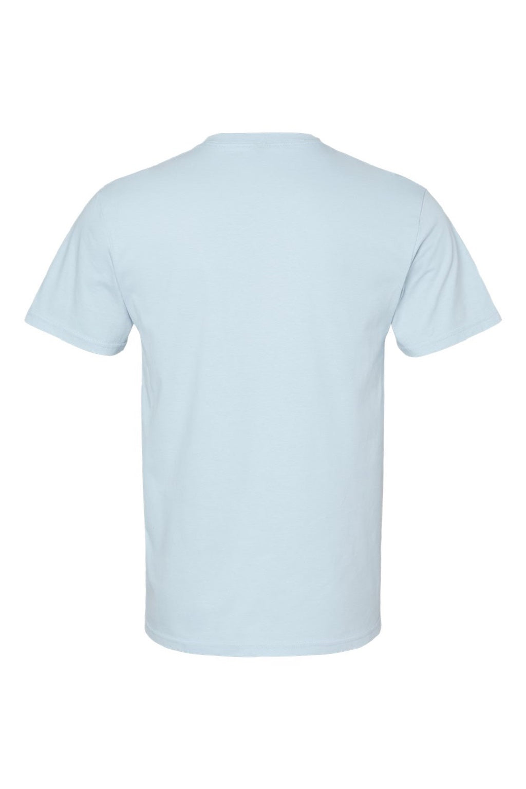 Gildan 65000 Mens Softstyle Short Sleeve Crewneck T-Shirt Light Blue Flat Back
