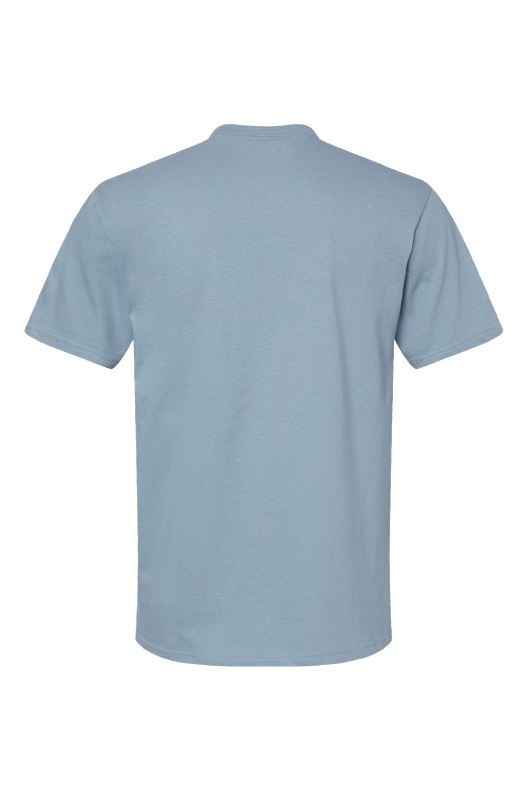 Gildan 65000 Mens Softstyle Short Sleeve Crewneck T-Shirt Stone Blue Flat Back