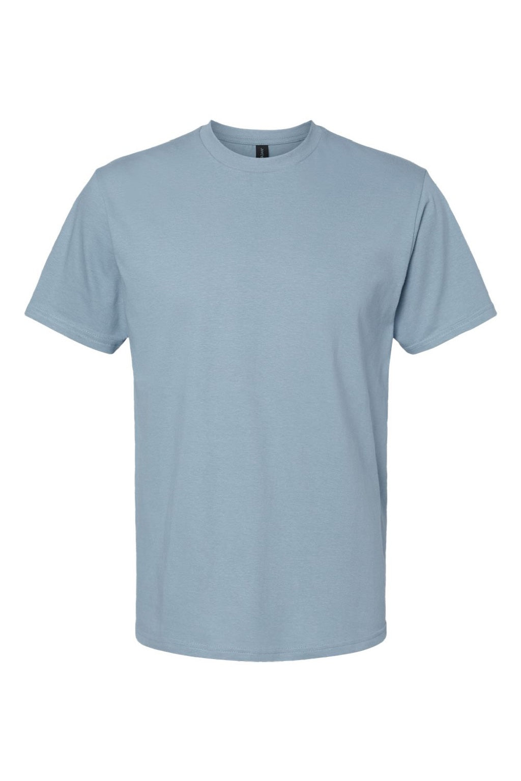 Gildan 65000 Mens Softstyle Short Sleeve Crewneck T-Shirt Stone Blue Flat Front