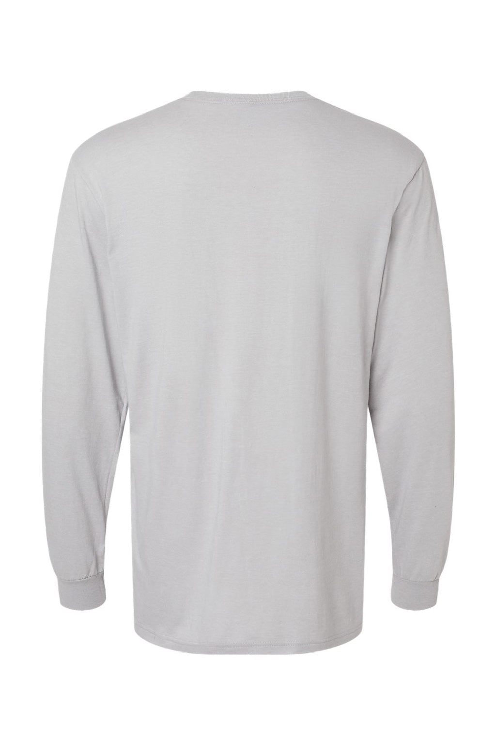 Gildan 64440CVC Mens Softstyle CVC Long Sleeve Crewneck T-Shirt Cement Grey Flat Back