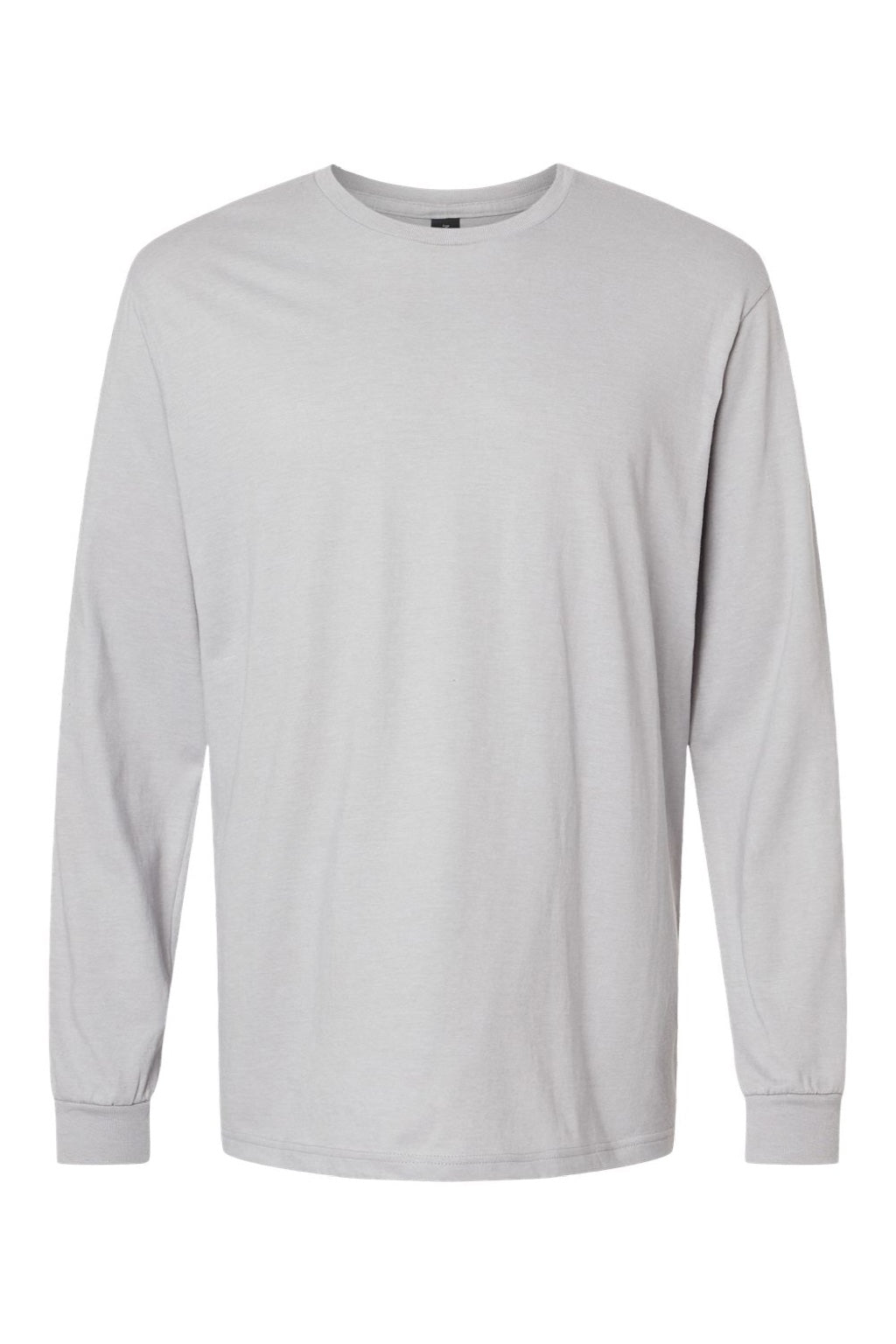 Gildan 64440CVC Mens Softstyle CVC Long Sleeve Crewneck T-Shirt Cement Grey Flat Front
