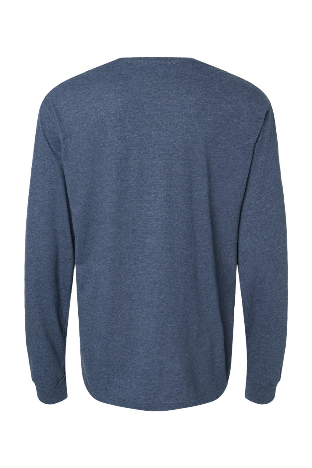 Gildan 64440CVC Mens Softstyle CVC Long Sleeve Crewneck T-Shirt Navy Blue Mist Flat Back