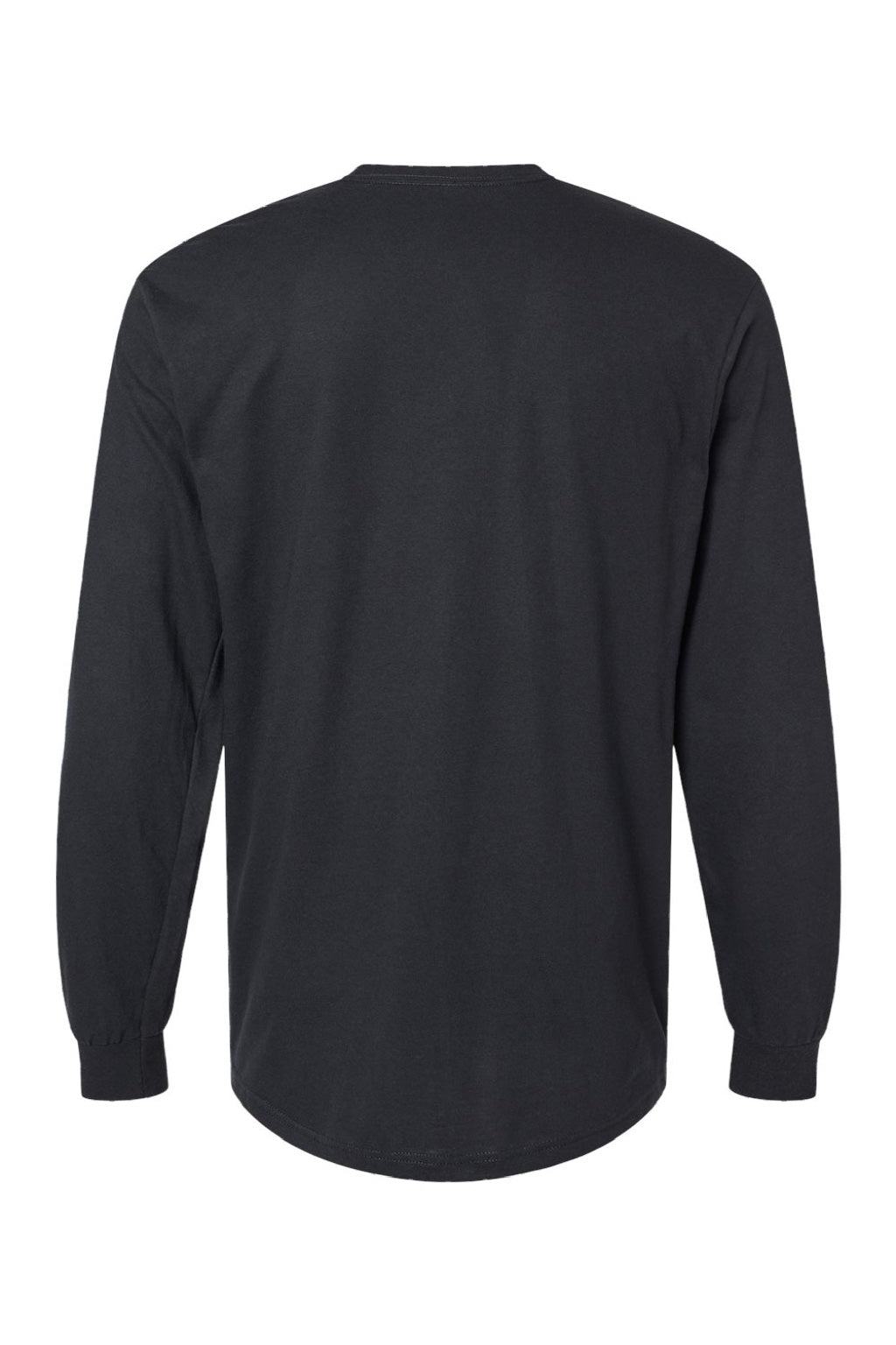 Gildan 64440CVC Mens Softstyle CVC Long Sleeve Crewneck T-Shirt Pitch Black Flat Back