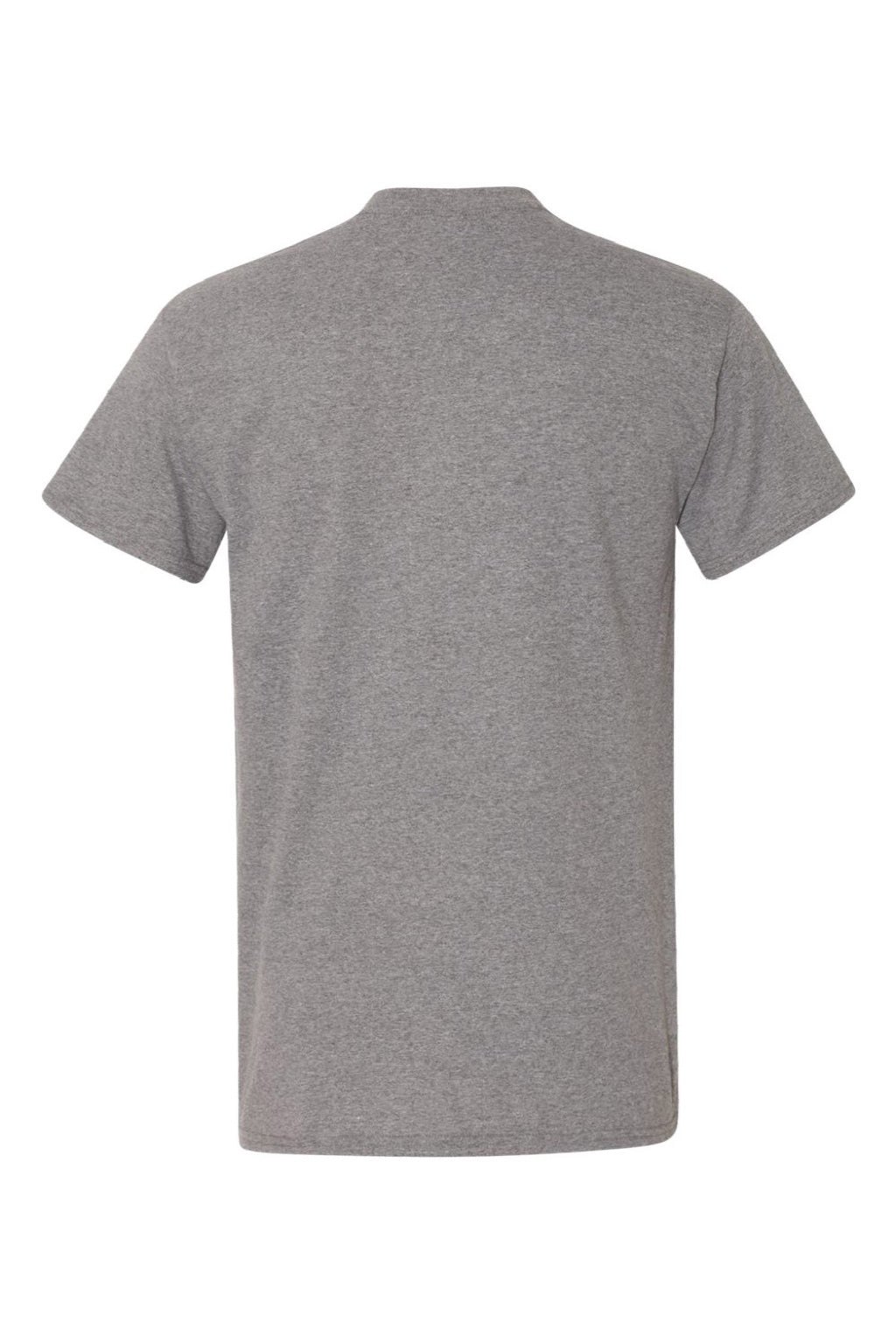 Gildan 8300 Mens DryBlend Moisture Wicking Short Sleeve Crewneck T-Shirt w/ Pocket Heather Graphite Grey Flat Back