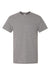 Gildan 8300 Mens DryBlend Moisture Wicking Short Sleeve Crewneck T-Shirt w/ Pocket Heather Graphite Grey Flat Front