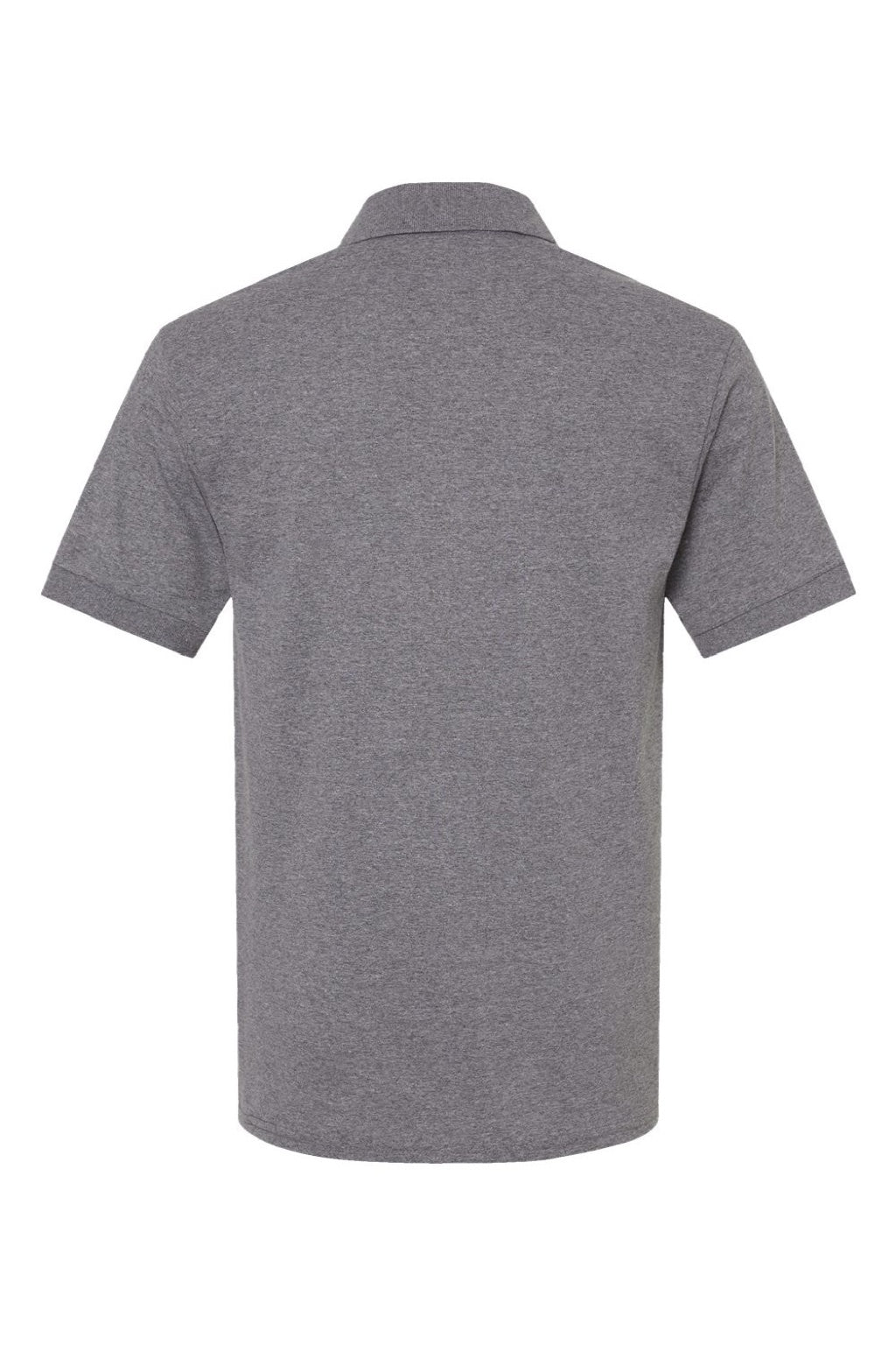 Gildan 8800 Mens DryBlend Moisture Wicking Short Sleeve Polo Shirt Heather Graphite Grey Flat Back
