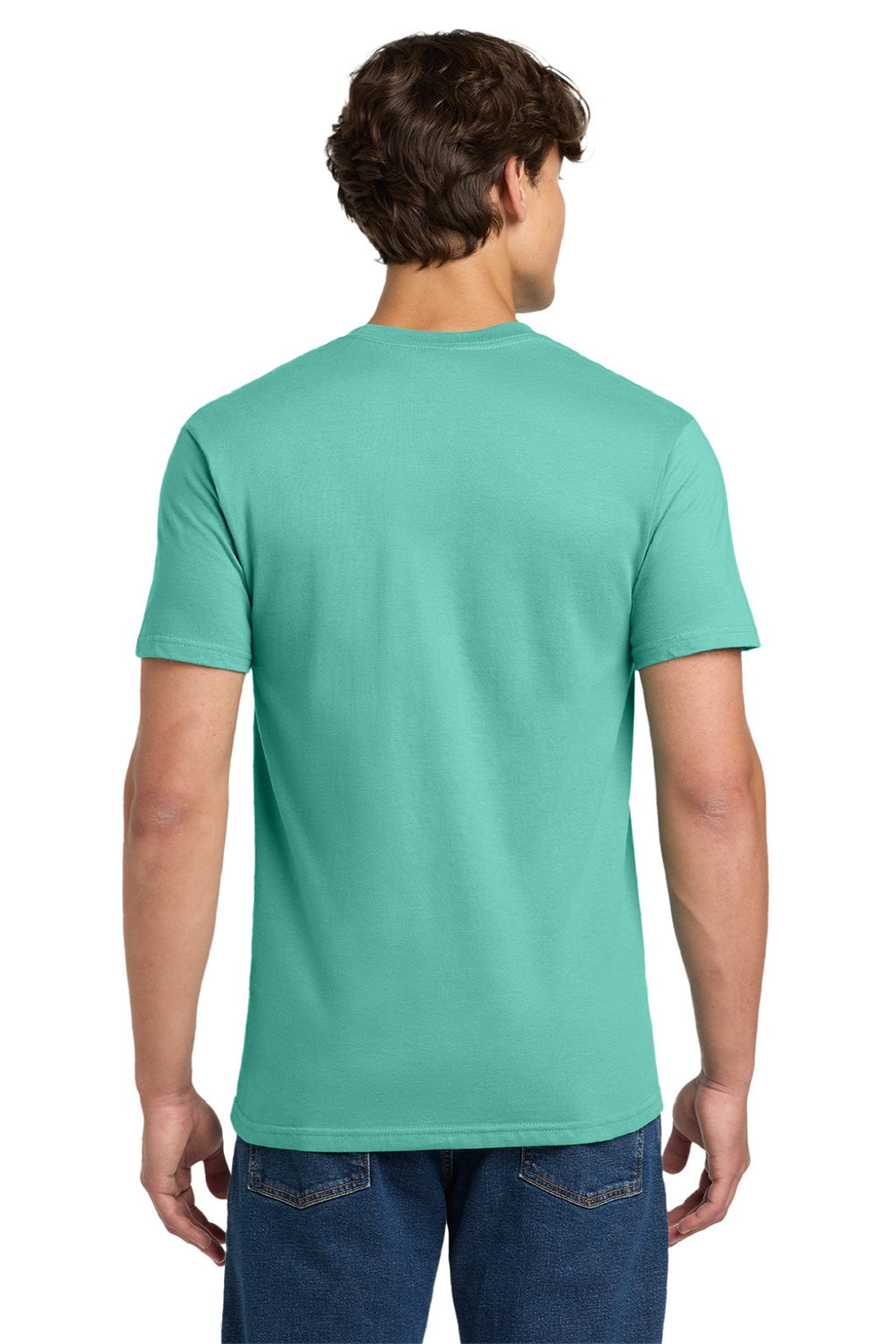 Gildan H000 Mens Hammer Short Sleeve Crewneck T-Shirt Chalky Mint Green Model Back