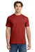 Gildan H000 Mens Hammer Short Sleeve Crewneck T-Shirt Sport Scarlet Red Model Front