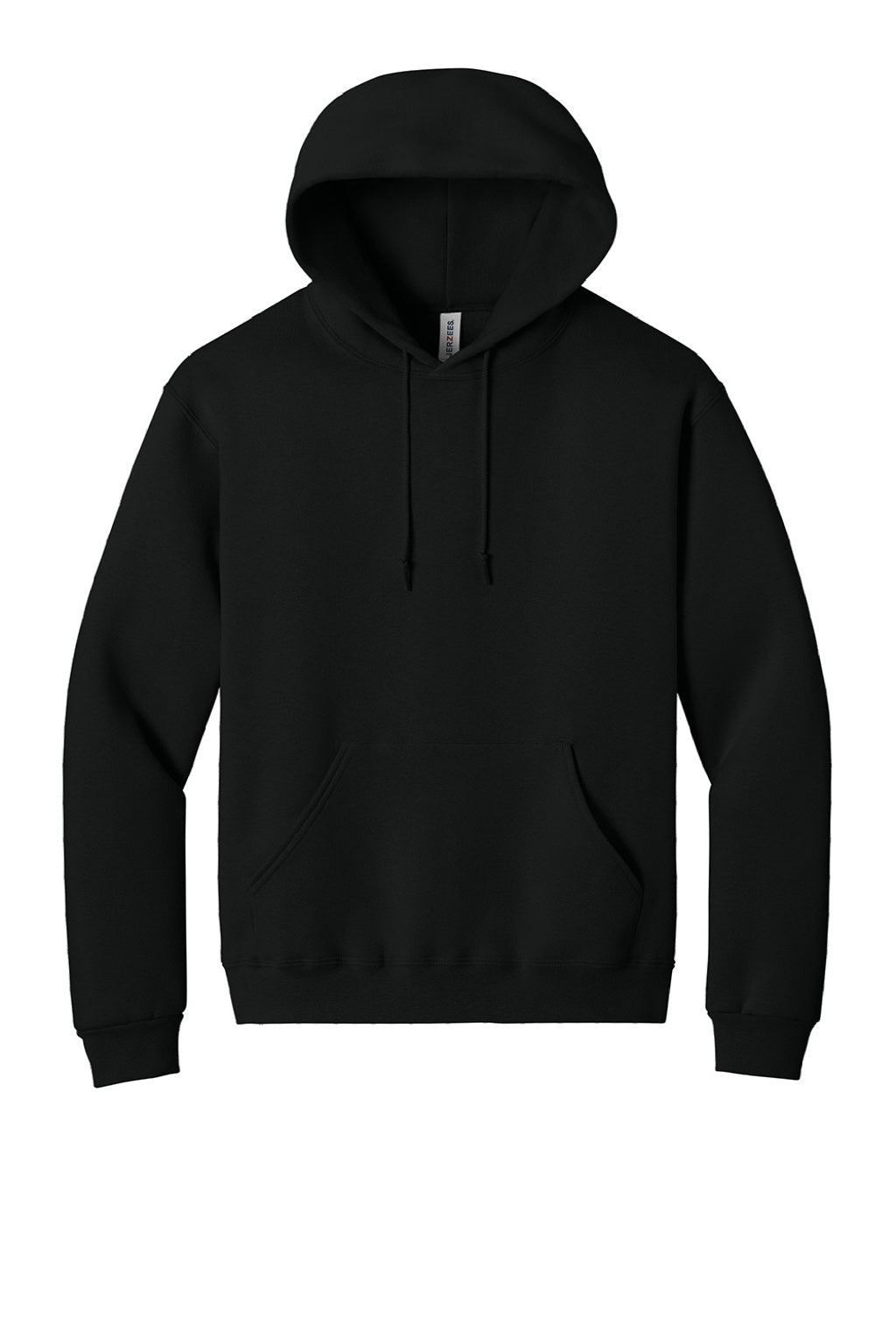 Jerzees H12M Mens Rugged Hooded Sweatshirt Hoodie w/ Pouch Pocket Black Ink Flat Front