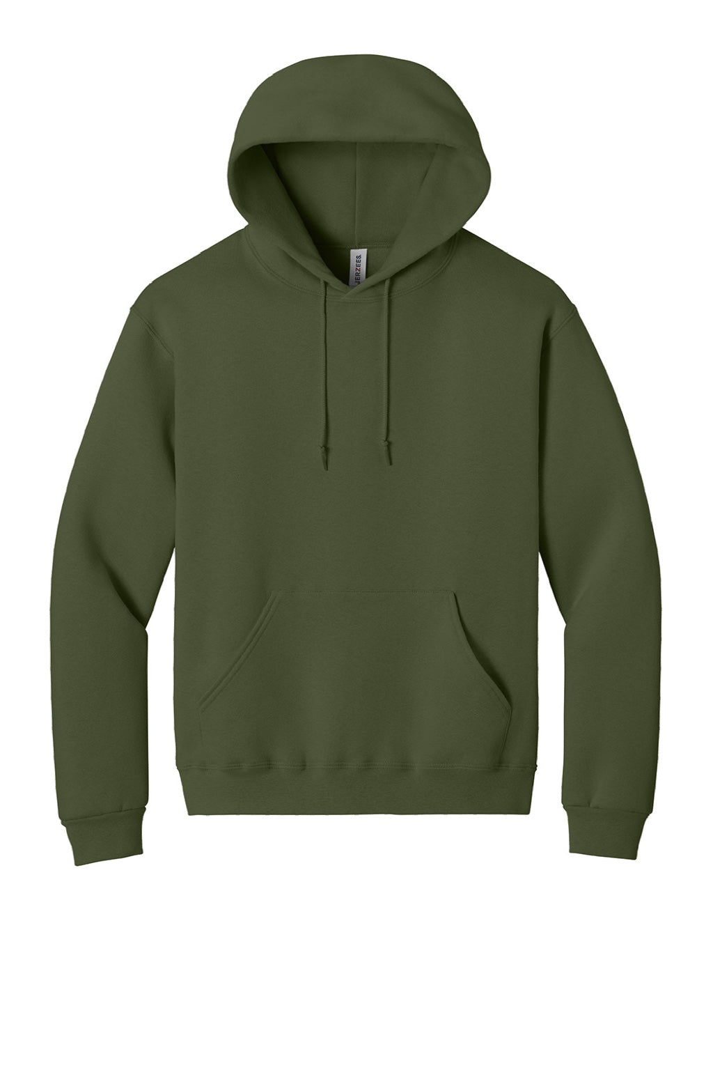Jerzees H12M Mens Rugged Hooded Sweatshirt Hoodie w/ Pouch Pocket Military Green Flat Front