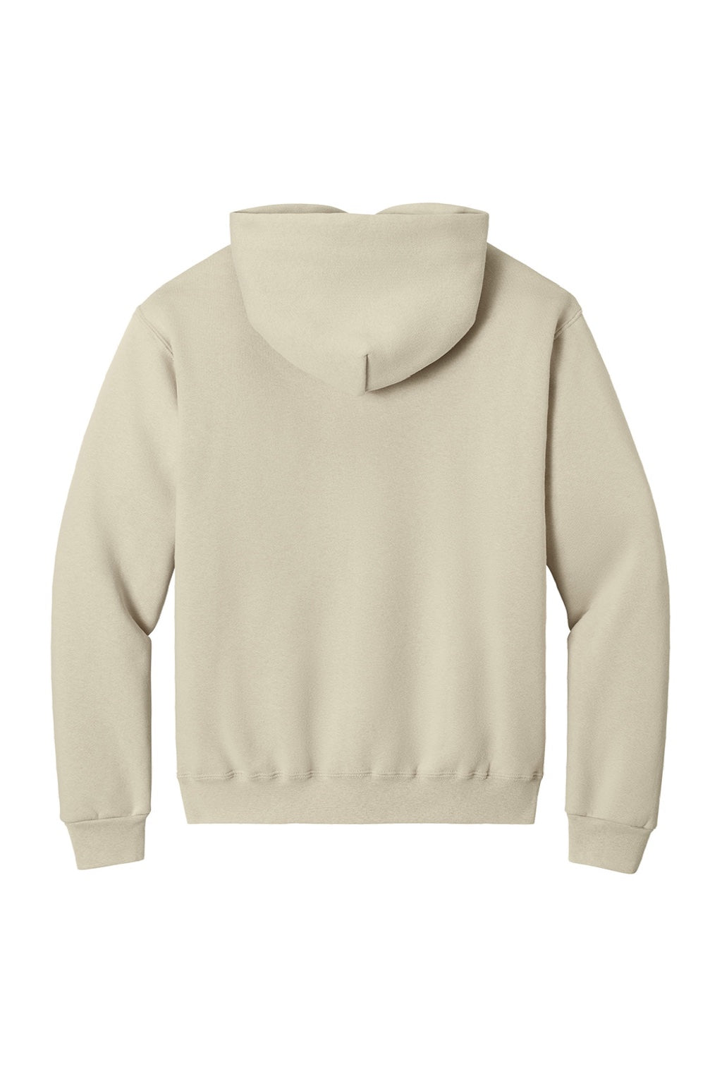 Jerzees H12M Mens Rugged Hooded Sweatshirt Hoodie w/ Pouch Pocket Putty Flat Back