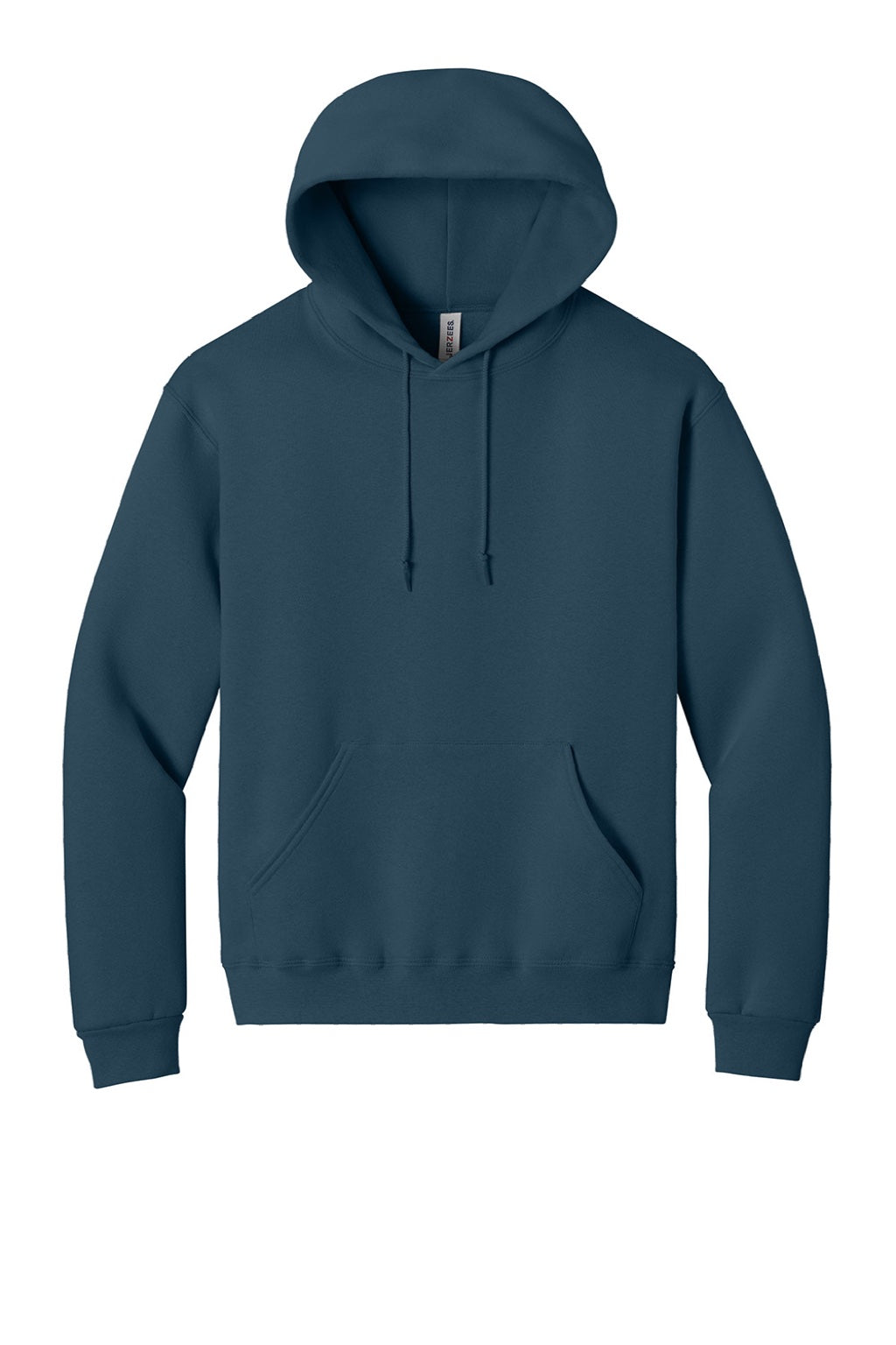 Jerzees H12M Mens Rugged Hooded Sweatshirt Hoodie w/ Pouch Pocket Washed Navy Bue Flat Front
