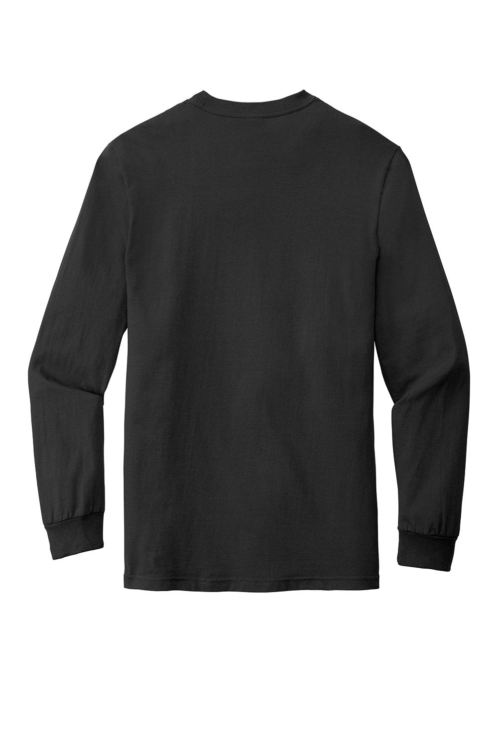 Gildan H400 Mens Hammer Long Sleeve Crewneck T-Shirt Black Flat Back
