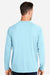 Huk H12L009 Mens LoPro Pursuit Long Sleeve Crewneck T-Shirt Island Paradise Blue Model Back