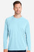 Huk H12L009 Mens LoPro Pursuit Long Sleeve Crewneck T-Shirt Island Paradise Blue Model Front
