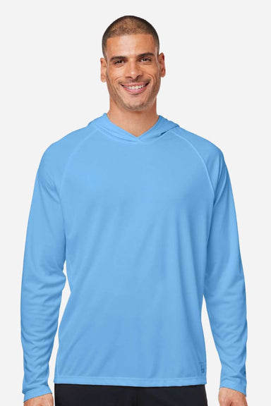 Huk H12L010 Mens LoPro Pursuit Long Sleeve Hooded T-Shirt Hoodie Marolina Blue Model Front