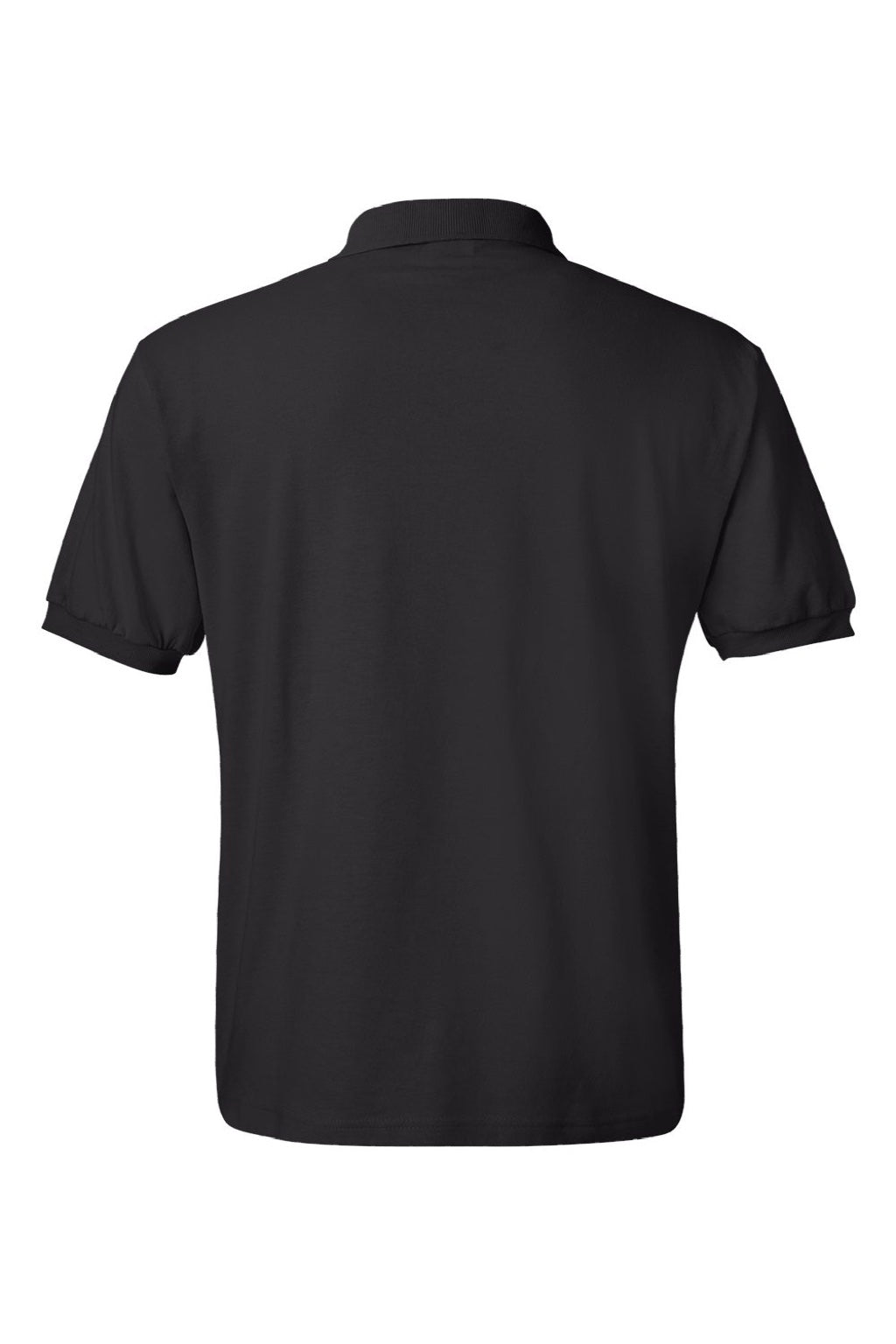 Hanes 054X Mens EcoSmart Short Sleeve Polo Shirt Black Flat Back