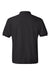 Hanes 054X Mens EcoSmart Short Sleeve Polo Shirt Black Flat Back