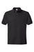 Hanes 054X Mens EcoSmart Short Sleeve Polo Shirt Black Flat Front