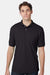 Hanes 054X Mens EcoSmart Short Sleeve Polo Shirt Black Model Front