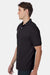 Hanes 054X Mens EcoSmart Short Sleeve Polo Shirt Black Model Side