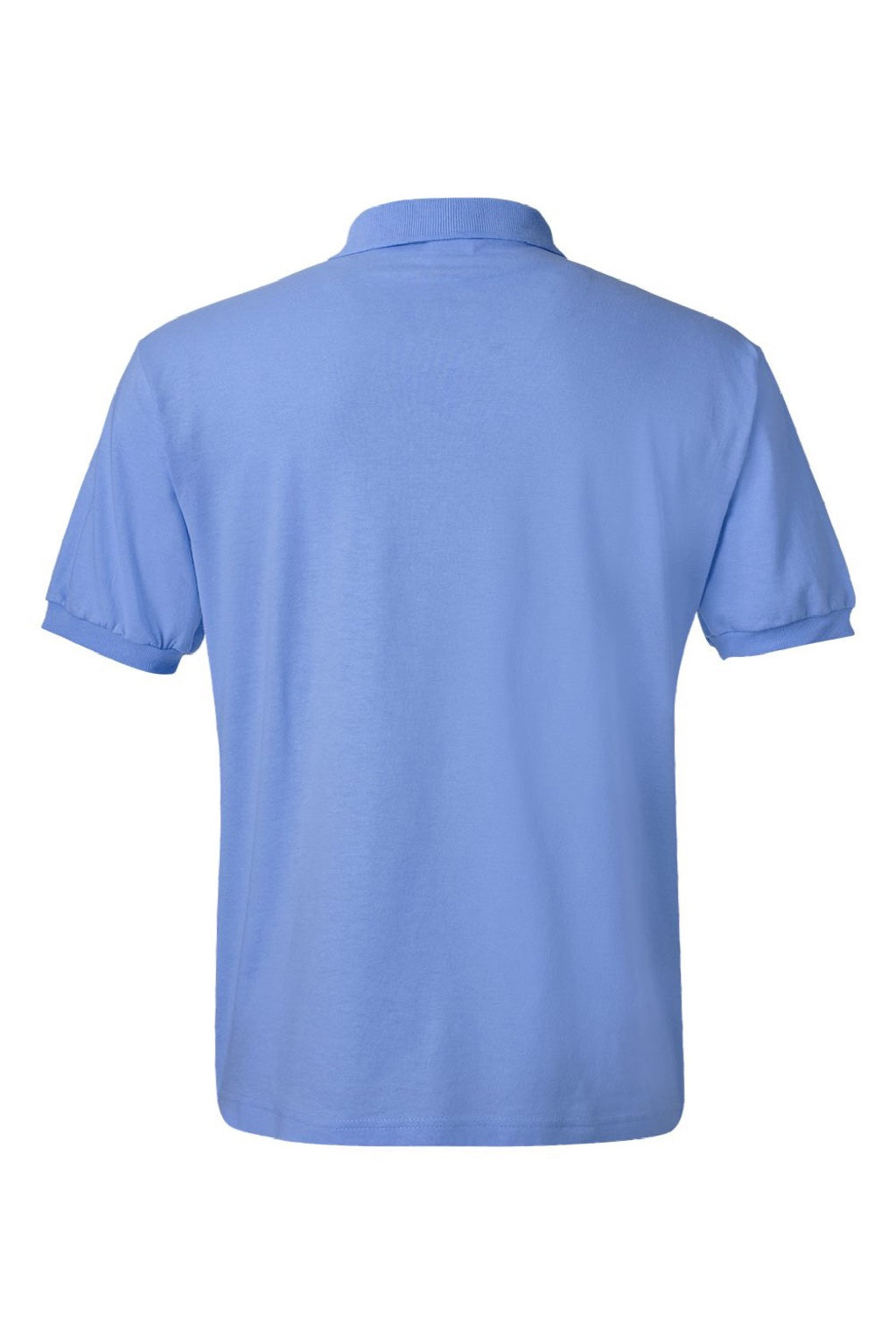 Hanes 054X Mens EcoSmart Short Sleeve Polo Shirt Carolina Blue Flat Back