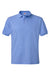 Hanes 054X Mens EcoSmart Short Sleeve Polo Shirt Carolina Blue Flat Front