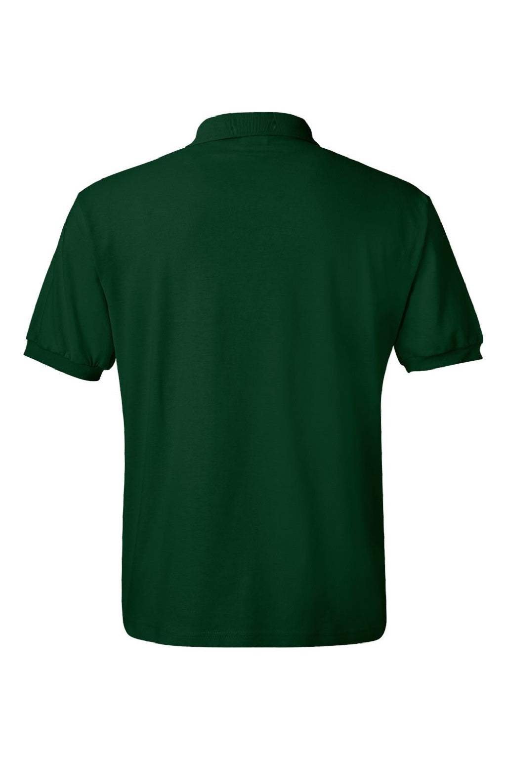 Hanes 054X Mens EcoSmart Short Sleeve Polo Shirt Deep Forest Green Flat Back