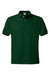 Hanes 054X Mens EcoSmart Short Sleeve Polo Shirt Deep Forest Green Flat Front