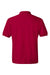 Hanes 054X Mens EcoSmart Short Sleeve Polo Shirt Deep Red Flat Back
