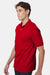 Hanes 054X Mens EcoSmart Short Sleeve Polo Shirt Deep Red Model Side