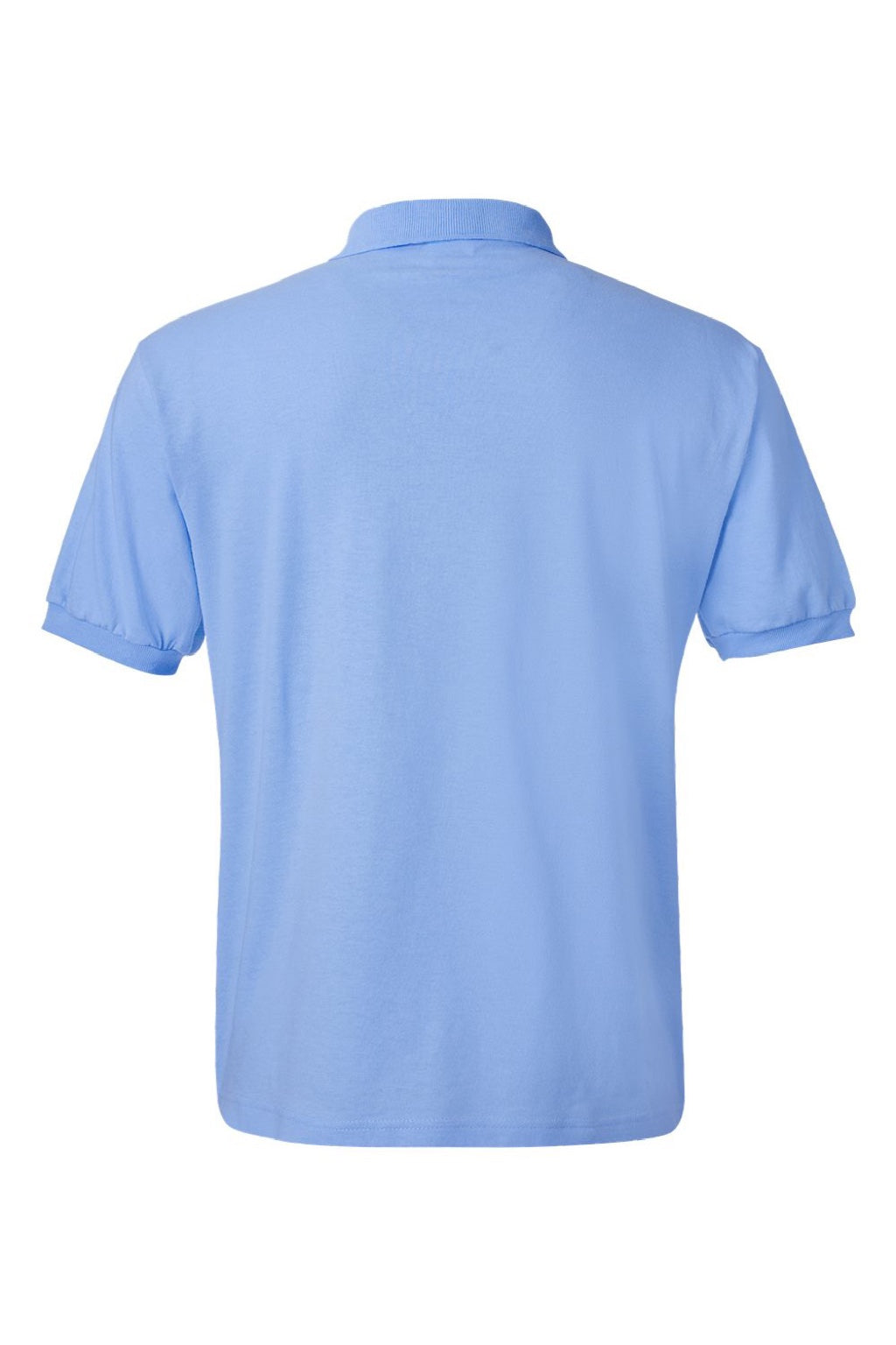 Hanes 054X Mens EcoSmart Short Sleeve Polo Shirt Light Blue Flat Back