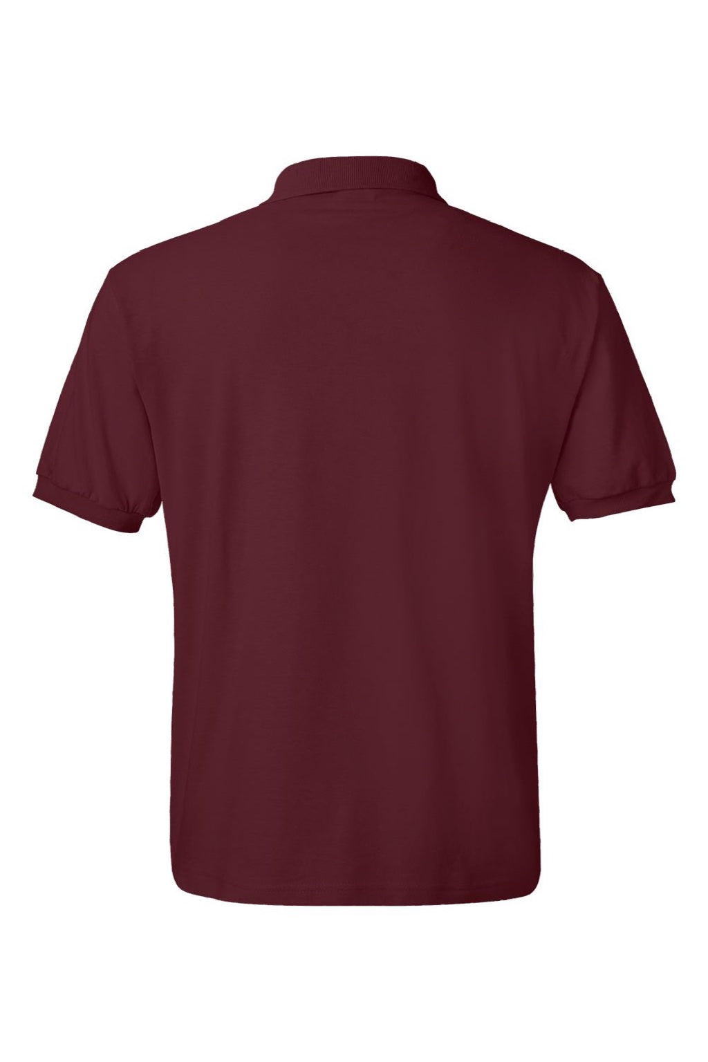 Hanes 054X Mens EcoSmart Short Sleeve Polo Shirt Maroon Flat Back