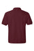 Hanes 054X Mens EcoSmart Short Sleeve Polo Shirt Maroon Flat Back