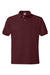 Hanes 054X Mens EcoSmart Short Sleeve Polo Shirt Maroon Flat Front