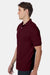Hanes 054X Mens EcoSmart Short Sleeve Polo Shirt Maroon Model Side