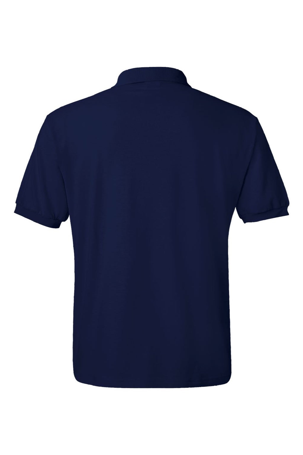 Hanes 054X Mens EcoSmart Short Sleeve Polo Shirt Navy Blue Flat Back