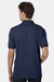 Hanes 054X Mens EcoSmart Short Sleeve Polo Shirt Navy Blue Model Back