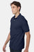 Hanes 054X Mens EcoSmart Short Sleeve Polo Shirt Navy Blue Model Side