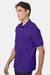 Hanes 054X Mens EcoSmart Short Sleeve Polo Shirt Purple Model Side