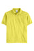Hanes 054X Mens EcoSmart Short Sleeve Polo Shirt Yellow Flat Front