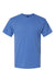 Hanes 42TB Mens Perfect-T Moisture Wicking Short Sleeve Crewneck T-Shirt Heather Bonnet Blue Flat Front