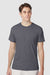 Hanes 42TB Mens Perfect-T Moisture Wicking Short Sleeve Crewneck T-Shirt Dada Grey Model Front