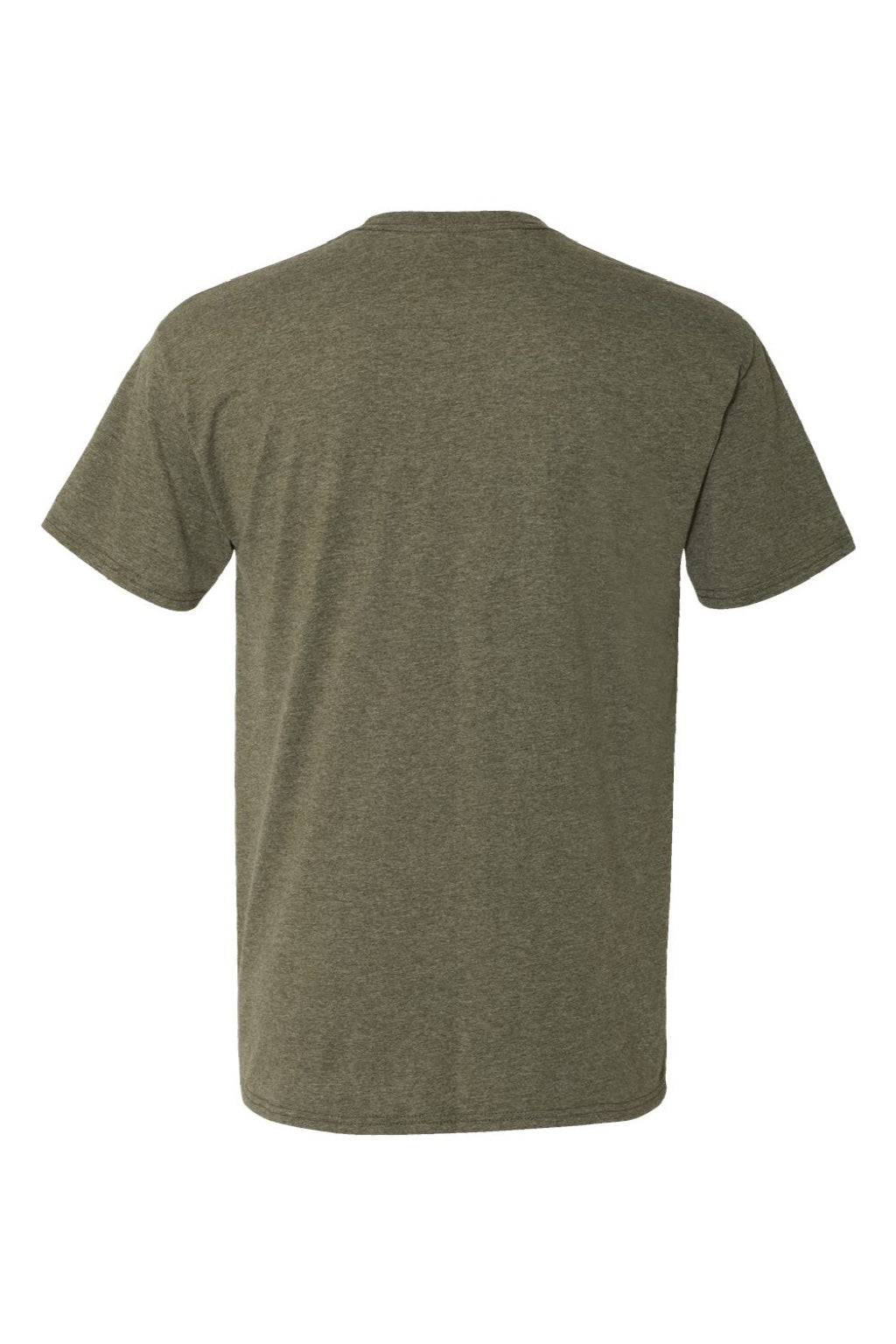 Hanes 42TB Mens Perfect-T Moisture Wicking Short Sleeve Crewneck T-Shirt Military Green Flat Back