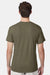 Hanes 42TB Mens Perfect-T Moisture Wicking Short Sleeve Crewneck T-Shirt Military Green Model Back