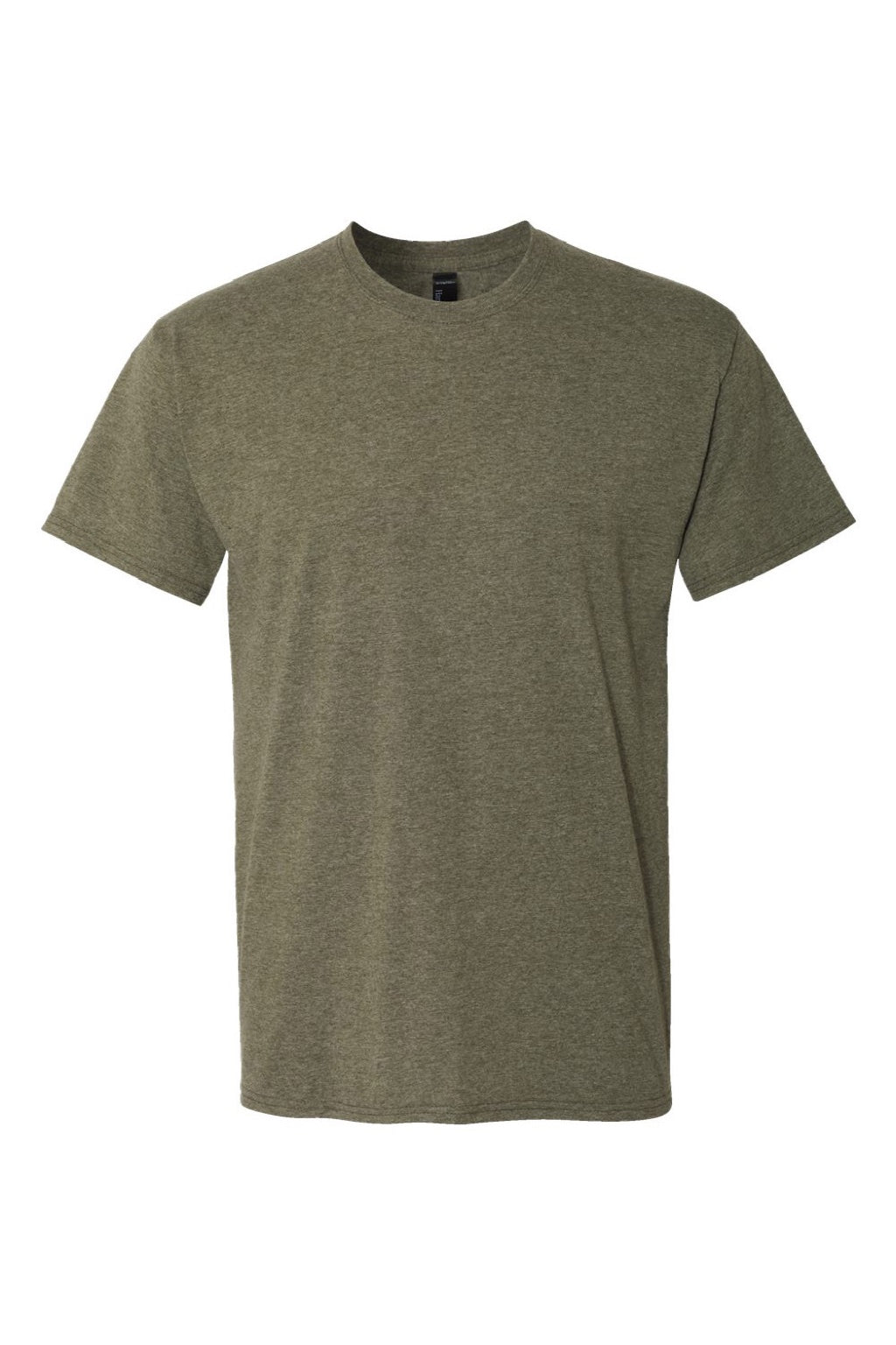 Hanes 42TB Mens Perfect-T Moisture Wicking Short Sleeve Crewneck T-Shirt Military Green Flat Front