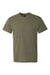 Hanes 42TB Mens Perfect-T Moisture Wicking Short Sleeve Crewneck T-Shirt Military Green Flat Front