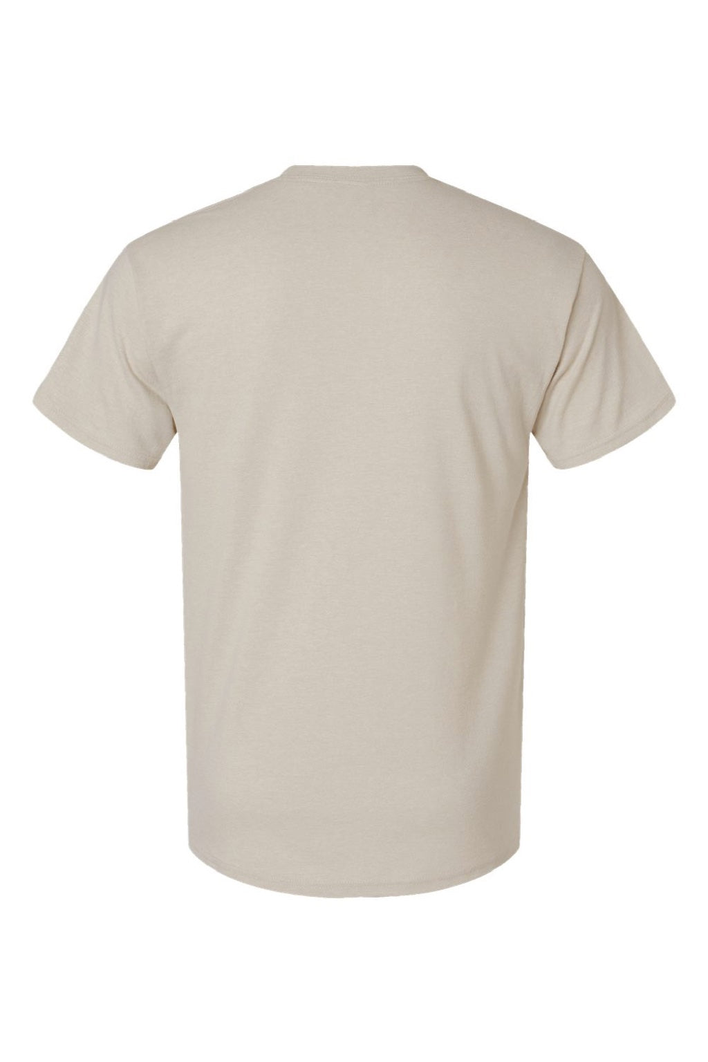 Hanes 42TB Mens Perfect-T Moisture Wicking Short Sleeve Crewneck T-Shirt Heather Sand Flat Back